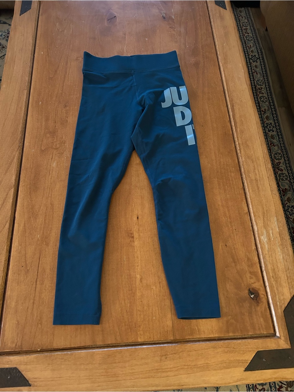 Nike Blue Leggings with Side 'JUST DO IT' Print